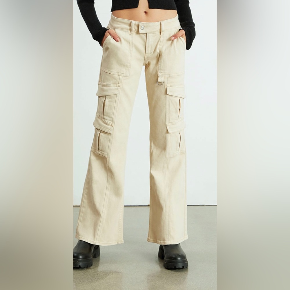 PACSUN Pearl Low Rise Cargo Bootcut Pants